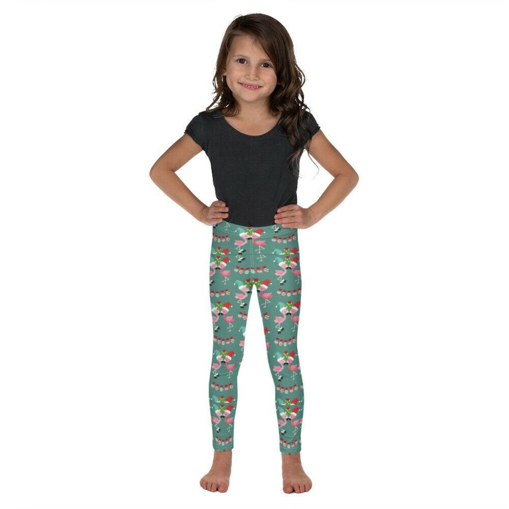 Flamingo Christmas Holiday Blue Teal Tween Kid's